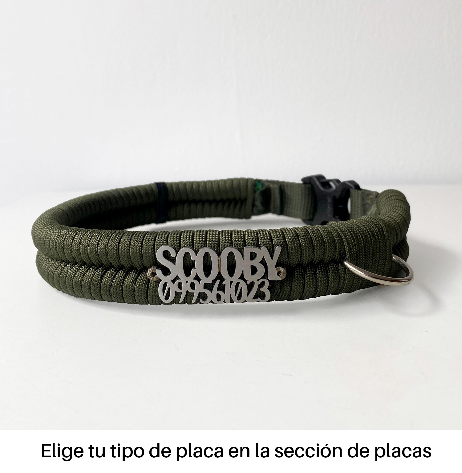 Collar tejido verde olivo - Image 2